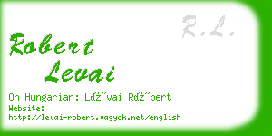 robert levai business card